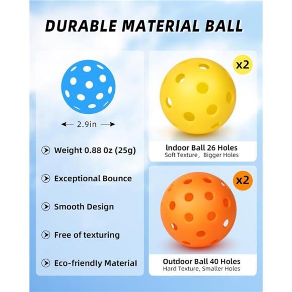 Pickleball Paddles Set of 2 or 4, USAPA Approved Pickleball Paddles Set - Picture 5 of 7